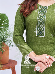 Maharaj Fashion Hub Women's Elegant Kurti Pant Dupatta Set