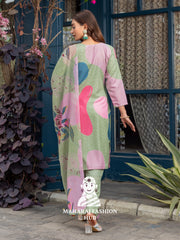 Maharaj Fashion Hub Women's Elegant Kurti Pant Dupatta Set