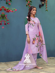 Maharaj Fashion Hub Women's Elegant Kurti Pant Dupatta Set