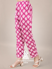 Maharaj Fashion Hub Women's Elegant Kurti Pant Dupatta Set