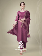 Maharaj Fashion Hub Women's Elegant Kurti Pant Dupatta Set