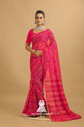 Maharaj Fashion Hub Traditional Georgette Printed Saree β Festive Elegance for Women