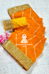 Summer Special Georgette Leheriya Gotapatti Saree