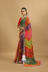 Maharaj Fashion Hub Georgette Saree with Elegant Embroidery