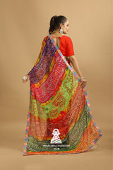 Maharaj Fashion Hub Georgette Saree with Elegant Embroidery