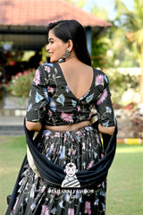 Designer Chinnon Prints with Elegant Sequins Work