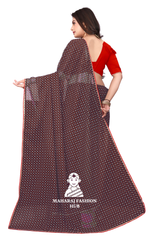 Summer Special Kota Doria Saree Brwon
