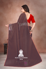 Summer Special Kota Doria Saree Brwon