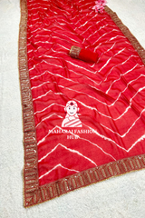 Summer Special Georgette Leheriya Gotapatti Saree