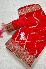 Summer Special Georgette Leheriya Gotapatti Saree