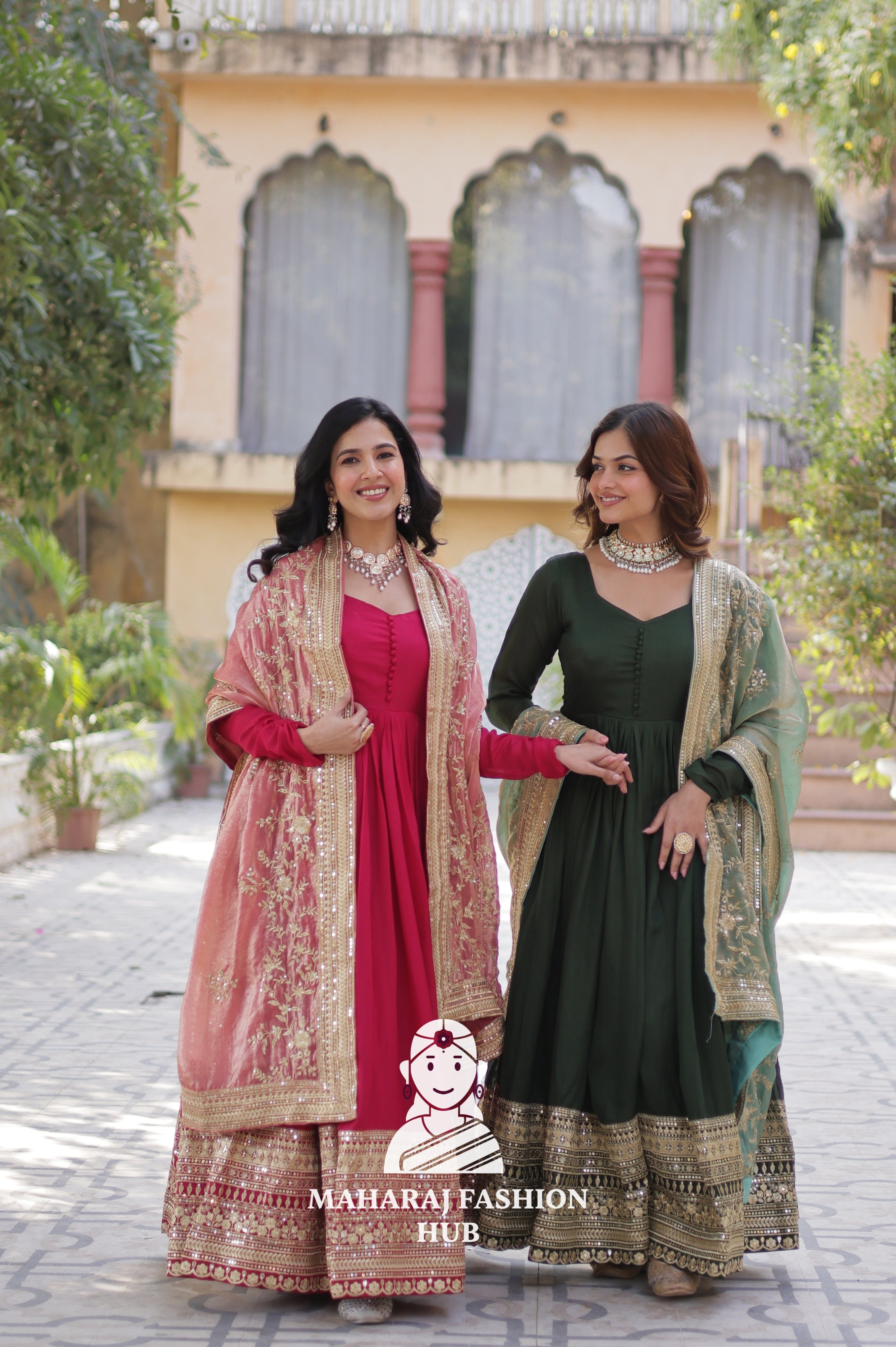 🪡 Designer Gown Set with Sequins, Style & Structure - Special Designer Gown