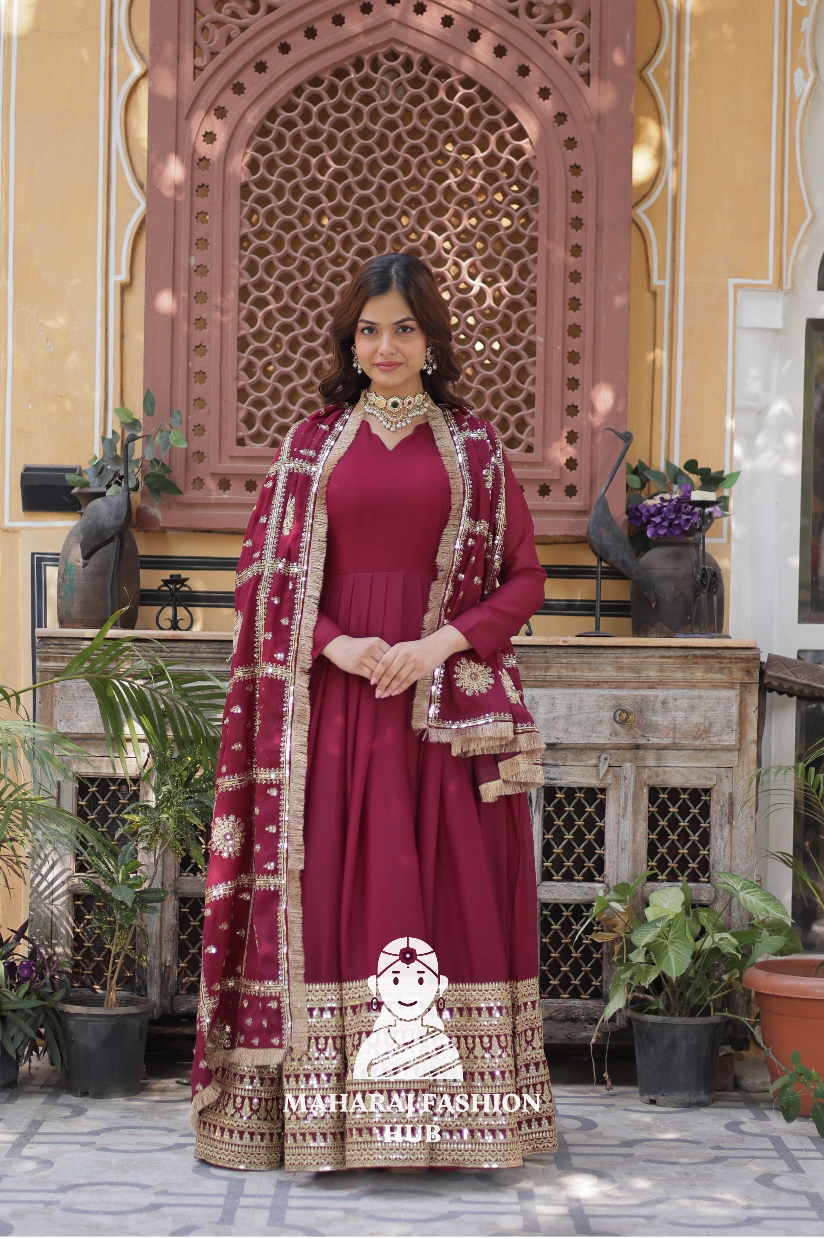 🎀 Shine Bright in Star Georgette with Designer Dupatta - Special Designer Gown