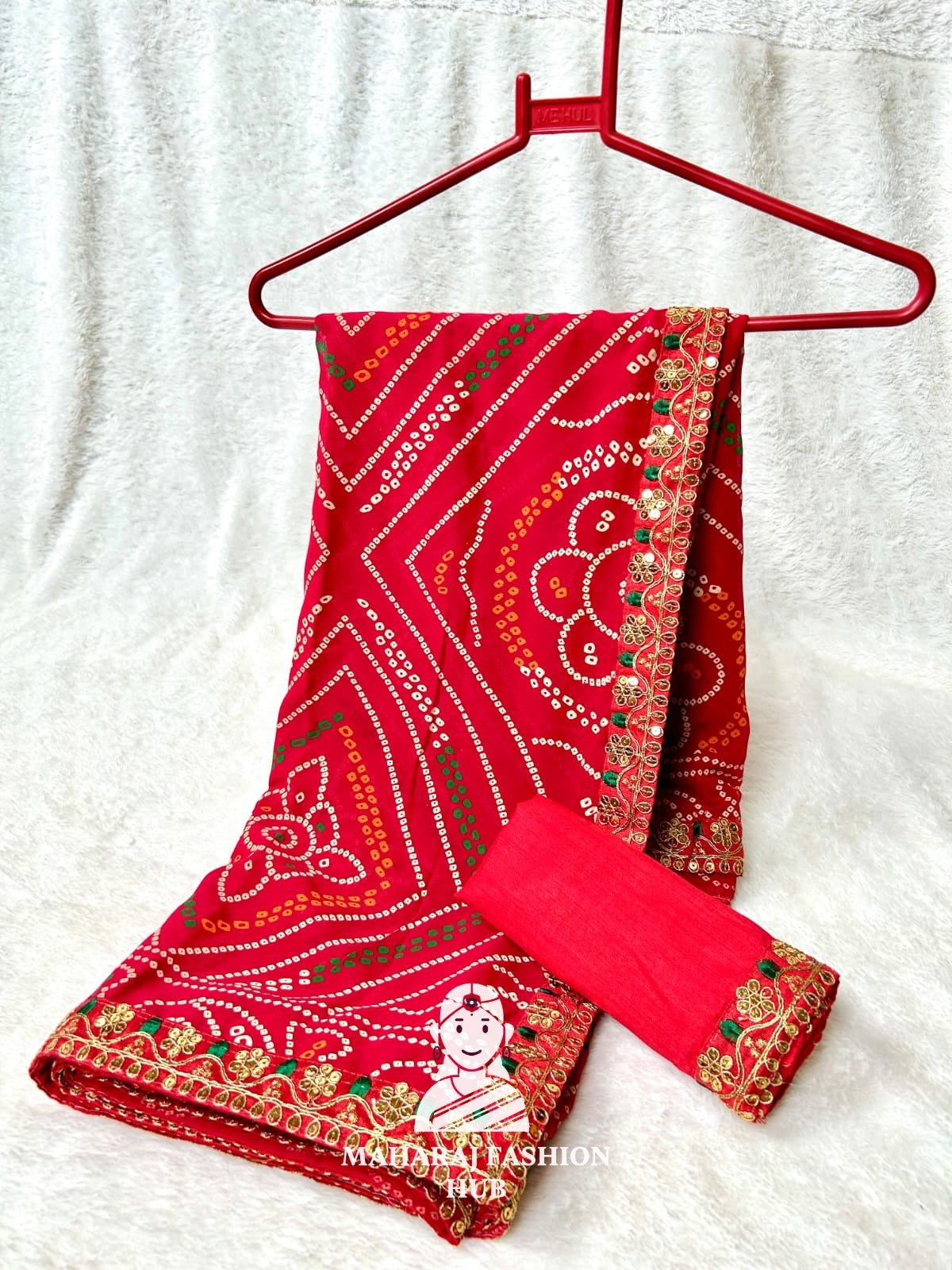 Traditional Lahariya print Georgette saree for women,s || Festive georgette saree for women's ||
