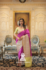 Premium Kanjivaram Silk Saree with Rich Zari Weaving