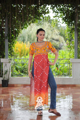 Graceful Laheriya Print 12-Meter Flair Kutchi Navratri Gown 💃🌟