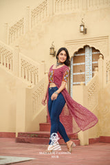 Traditional Bandhani Print Half Sleeve Kutchi Work Navratri Kurti 💃👑