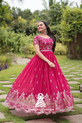 💃 Faux Blooming Gown with Sequins Magic - Special Designer Gown
