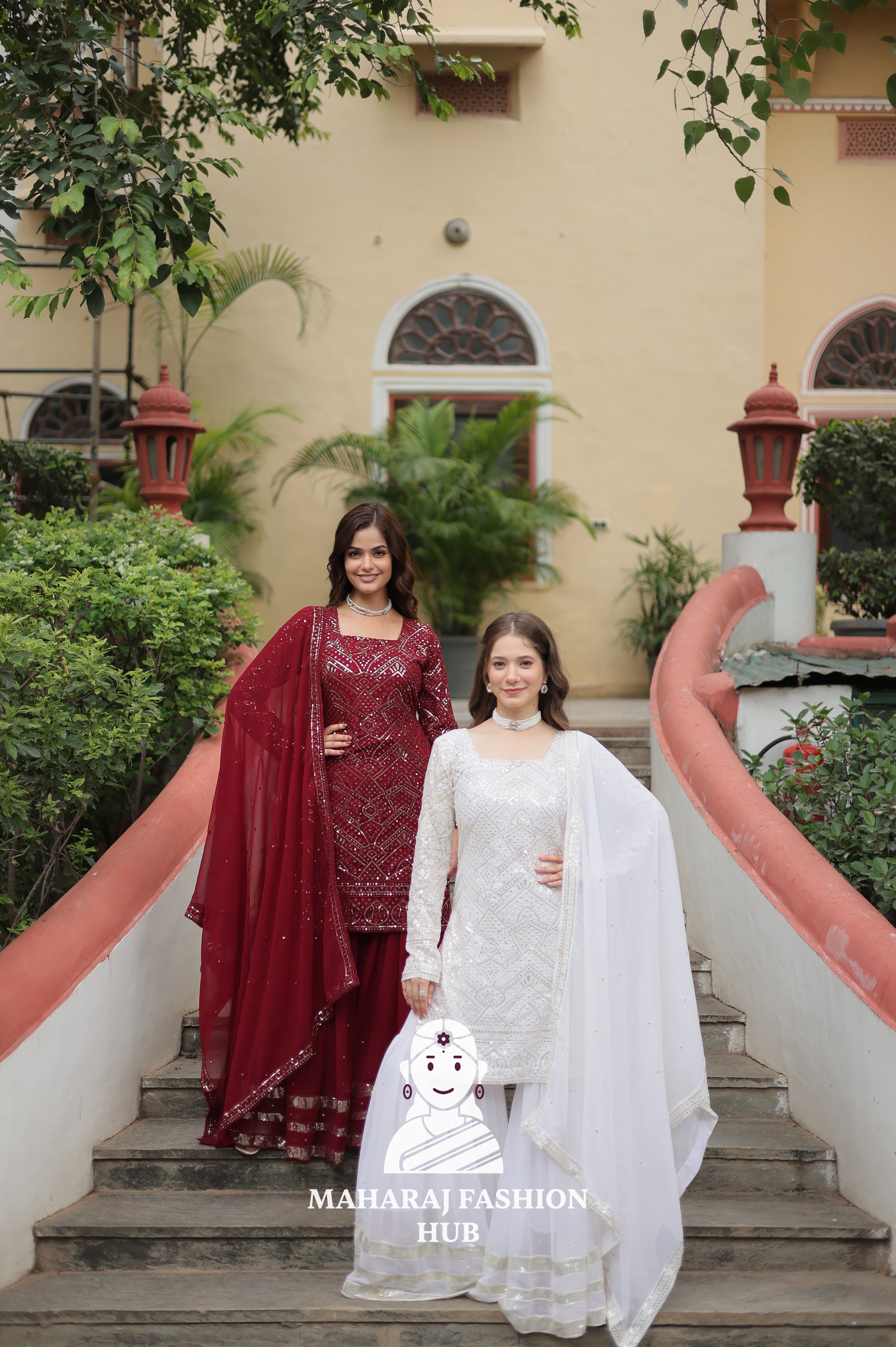 🎀 Flowy Fits with Festive Flair - Combo Offer Gown