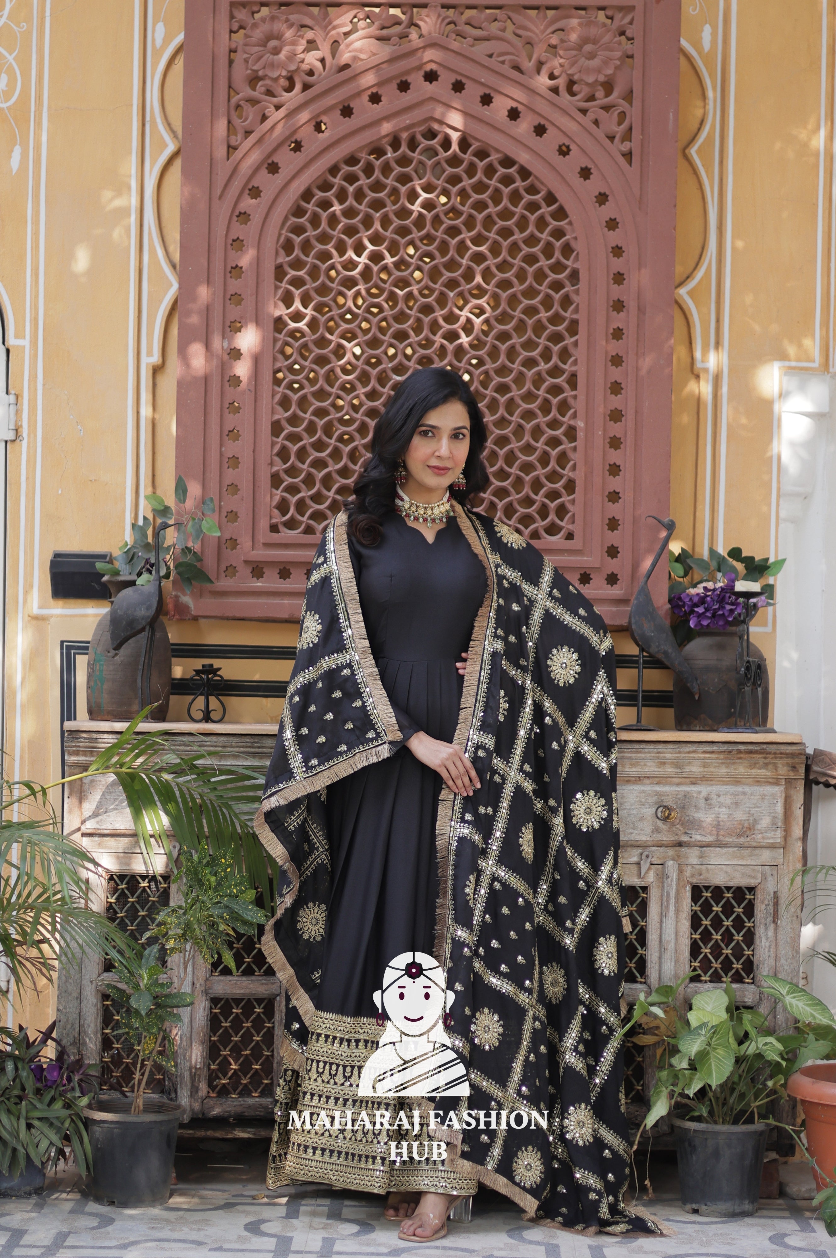 🎀 Shine Bright in Star Georgette with Designer Dupatta - Special Designer Gown