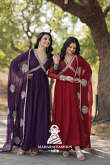 Rich Fabric Work Set for Festive and Party Wear - Combo Offer Gown
