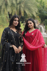 Timeless Charm – Faux Blooming Designer Suit with Cotton Comfort