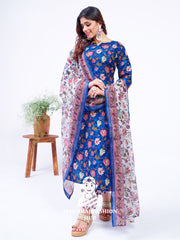 Maharaj Fashion Hub Women's Elegant Kurti Pant Dupatta Set