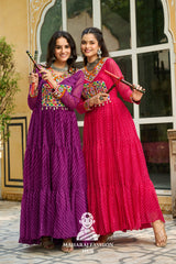 Exclusive Navratri Combo – Kutchi Patch Laheriya Gowns, Limited Time Only ✨💃