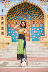 Premium Printed Rayon Round Neck Navratri Kurti with Kutchi Embroidery 💫🎶