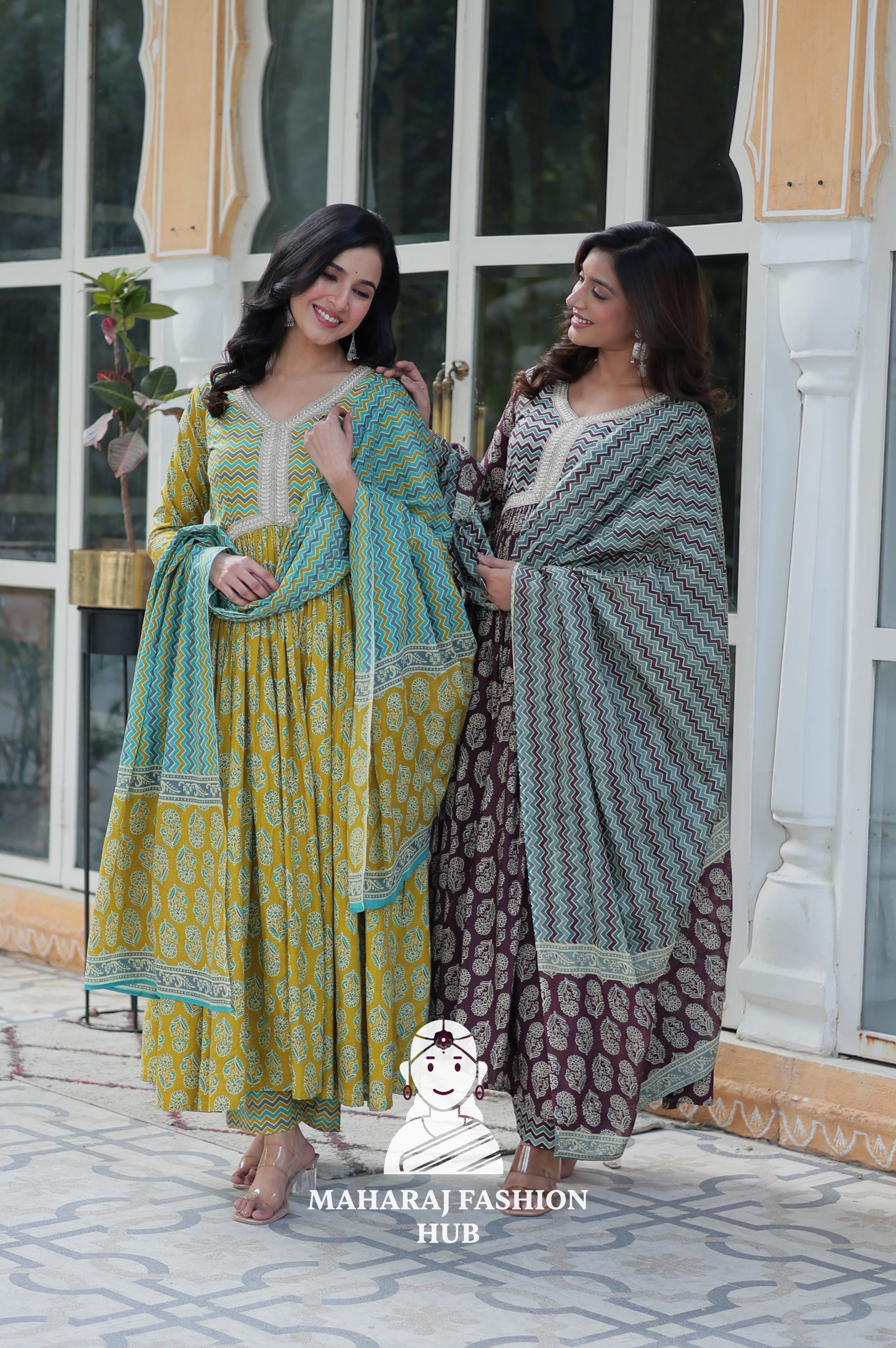 Lightweight Pure Cotton Special Designer Gown Set
