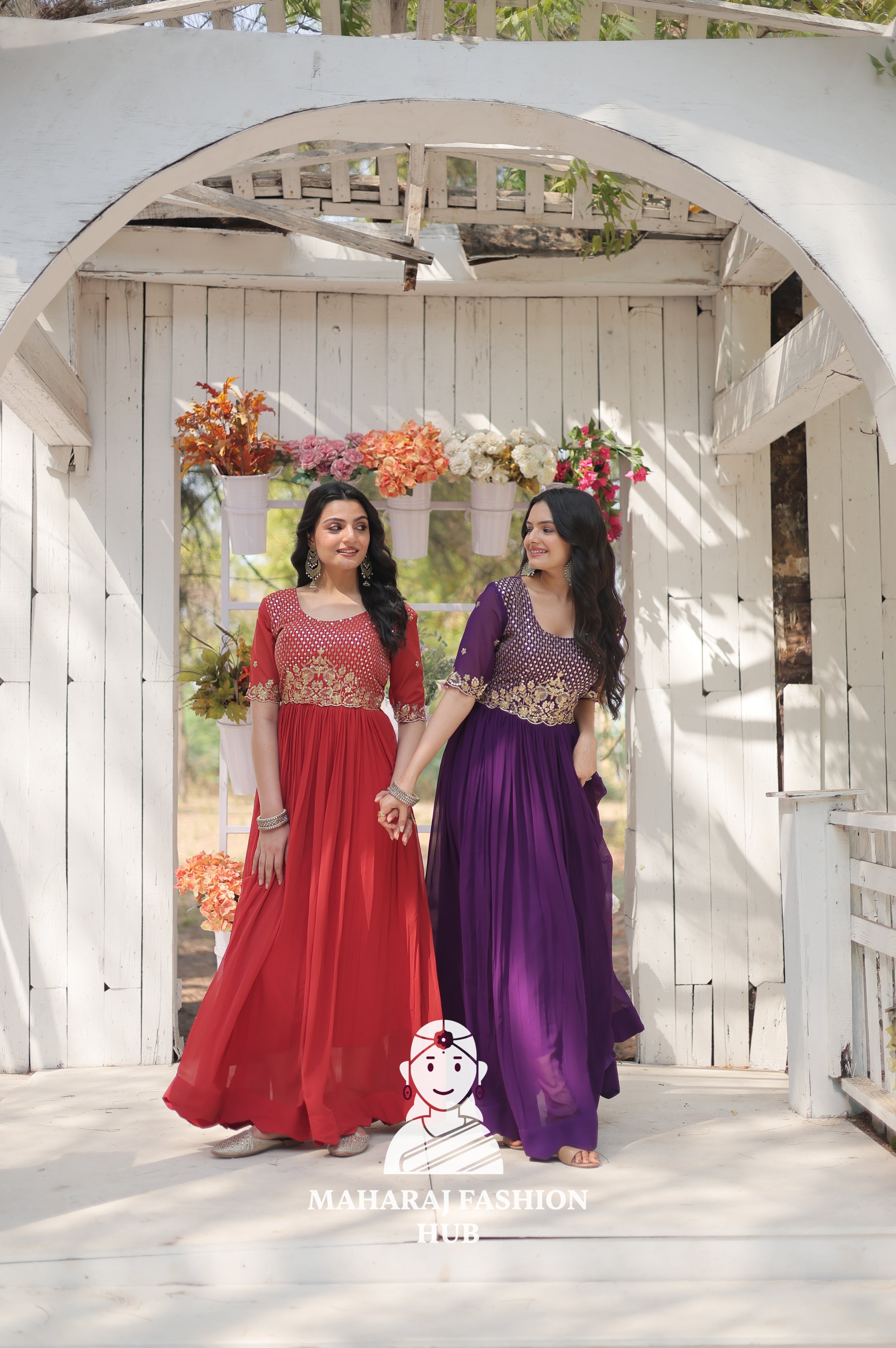 Fabric Rich Gown Crafted for Grand Celebrations - Combo Offer Gown