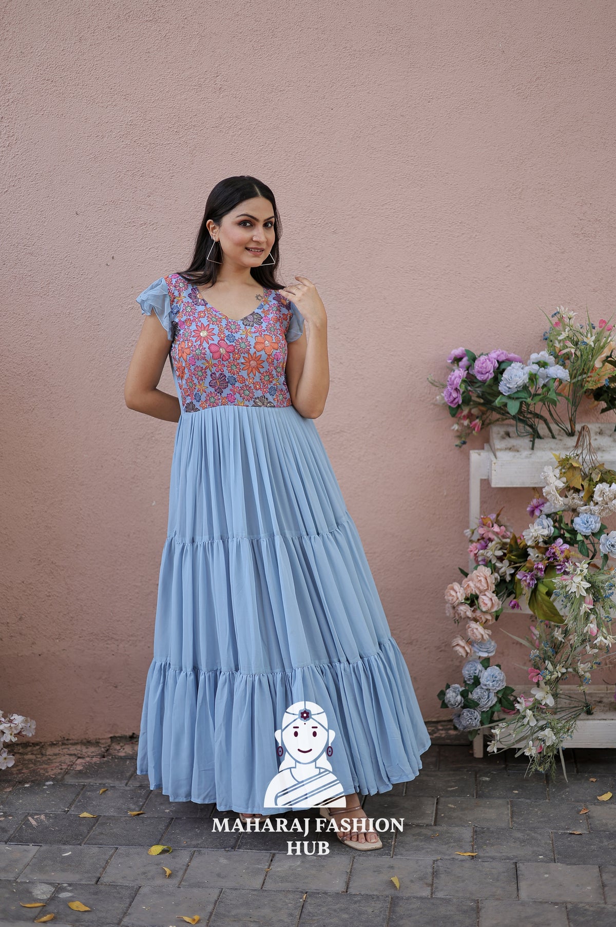 🪡 Light, Airy & Luxe – Georgette Special Designer Gown