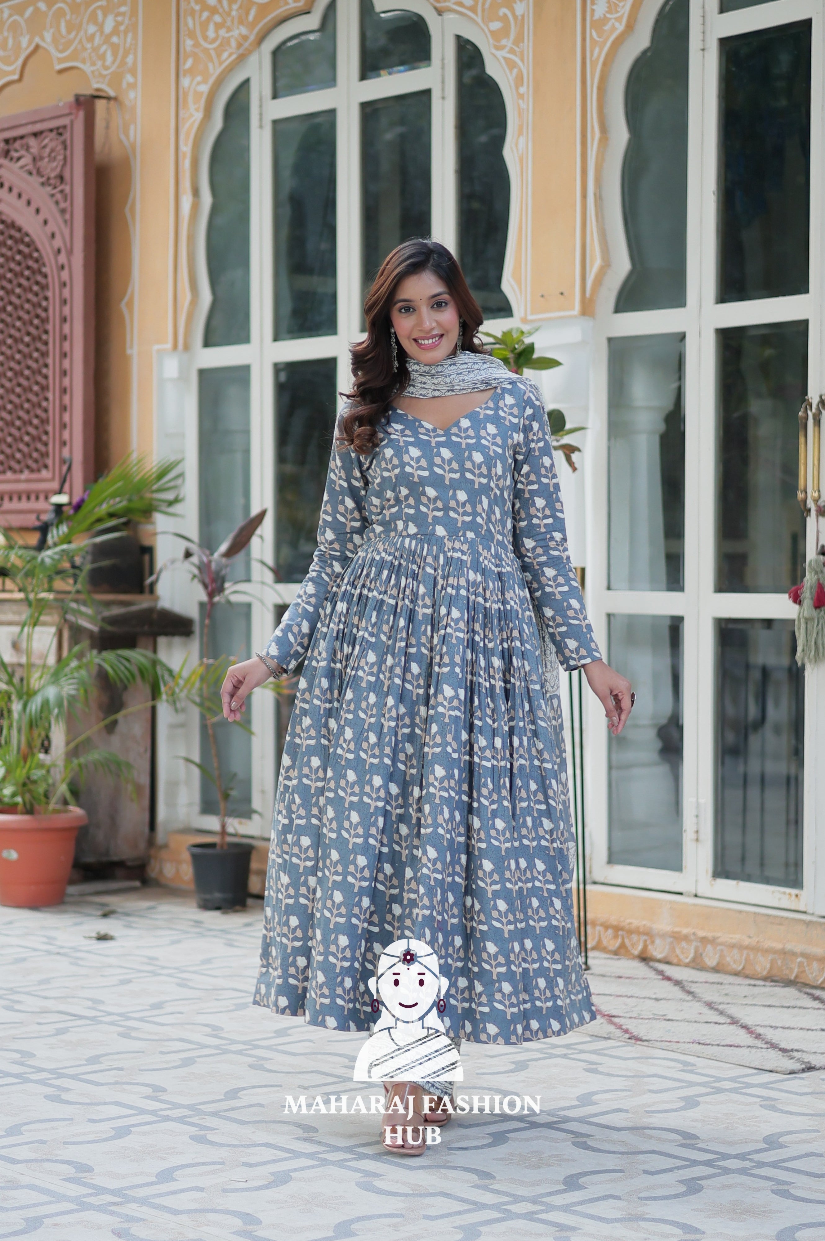 Pure Cotton Elegance in Every Thread - Special Designer Gown