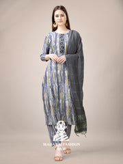 Maharaj Fashion Hub Women's Elegant Kurti Pant Dupatta Set
