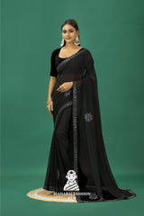 Maharaj Fashion Hub Premium Georgette Saree – Soft, Stylish & Ready to Drape
