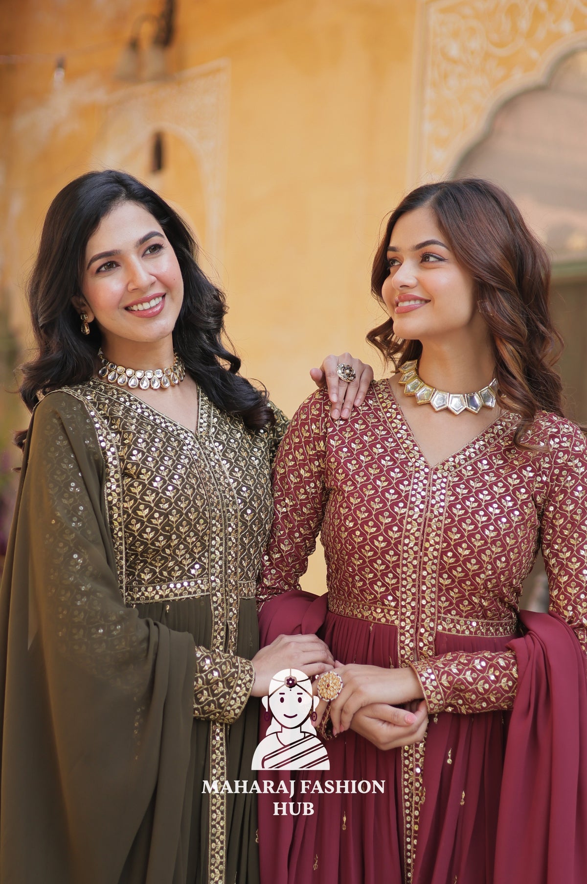 🧣 Designer 3-Piece Outfit in Georgette with Sequins Elegance - Special Designer Gown