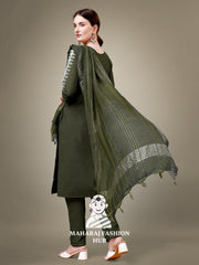 Maharaj Fashion Hub Women's Elegant Kurti Pant Dupatta Set