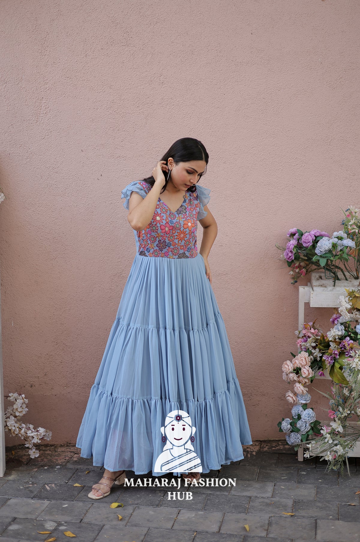 🪡 Light, Airy & Luxe – Georgette Special Designer Gown