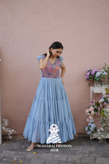 🪡 Light, Airy & Luxe – Georgette Special Designer Gown