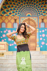 Elegant Printed Rayon Kutchi Gamthi Embroidery Navratri Kurti ✨👗