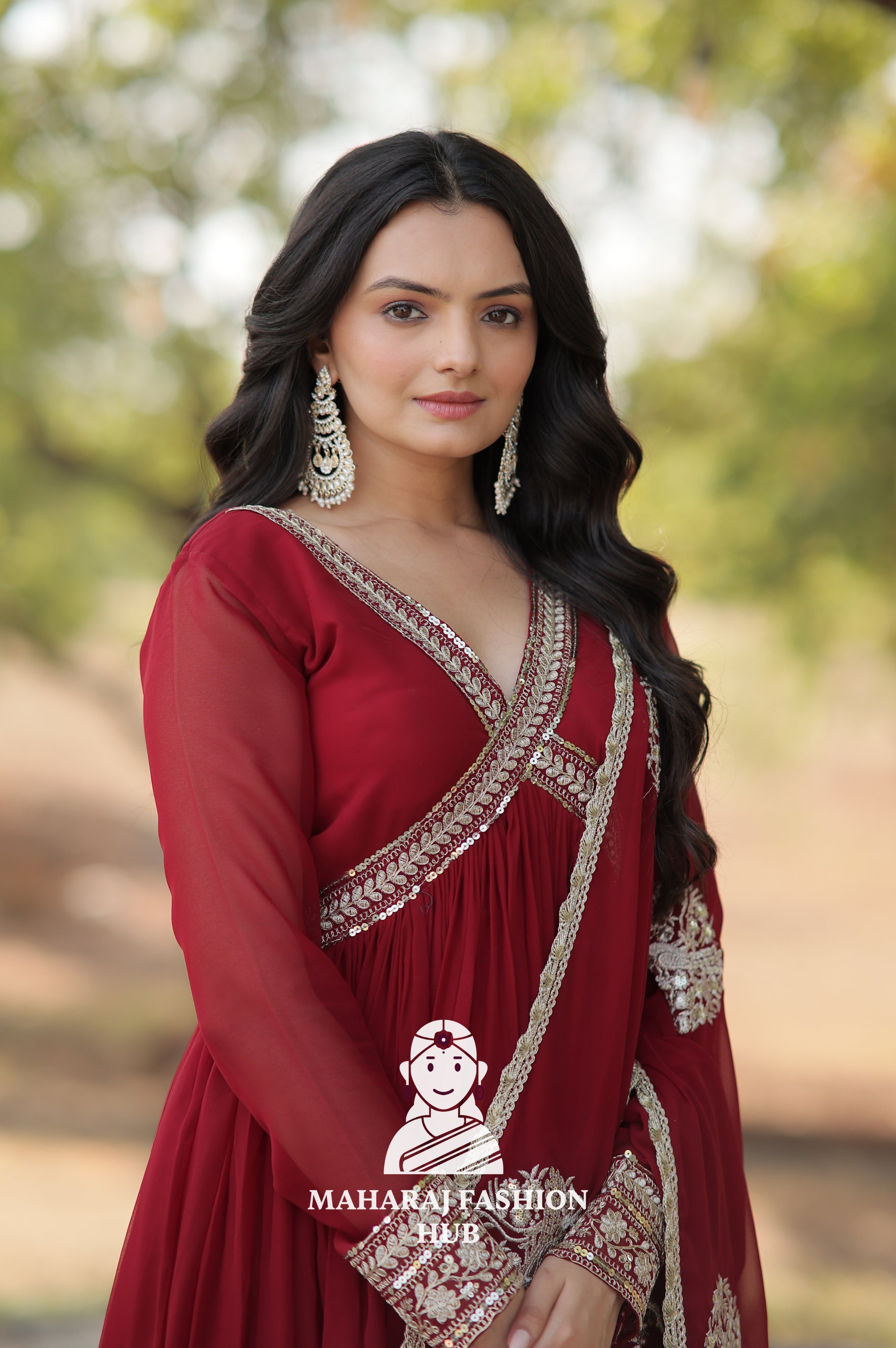 Modern Fabric Elegance with Embroidery and Sequins