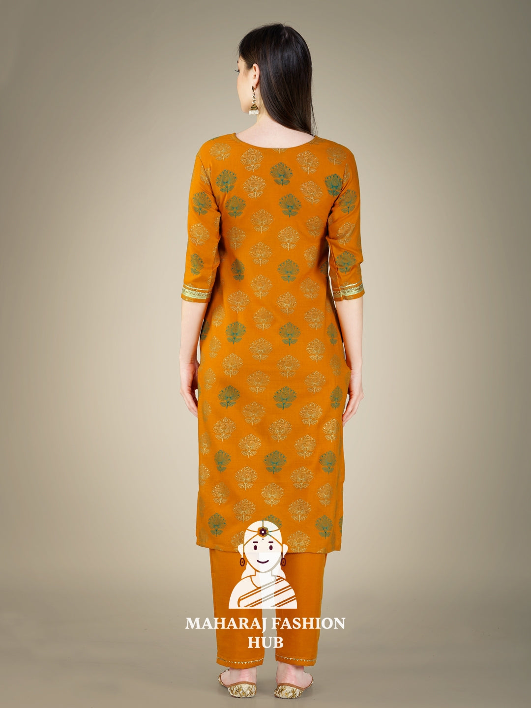 Maharaj Fashion Hub Women's Elegant Kurti Pant Dupatta Set