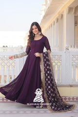 Sequins Dream in Faux Blooming – Special Designer Gown with Kali Cut Stitching