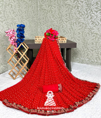 Rajasthani Bandhani Chundri Saree for Festivals & Weddings