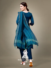 Maharaj Fashion Hub Women's Elegant Kurti Pant Dupatta Set