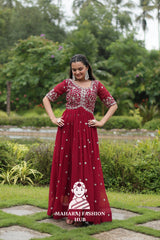 ✨ Elegant Faux Blooming Zari Gown - Special Designer Gown