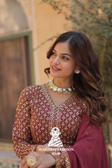 🌸 Soft Cotton-Lined Kurti Set for Festive Comfort - Special Designer Gown