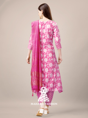 Maharaj Fashion Hub Women's Elegant Kurti Pant Dupatta Set
