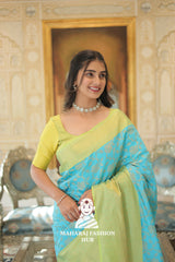 Exquisite Kanjivaram Silk Saree with Handcrafted Zari Weave