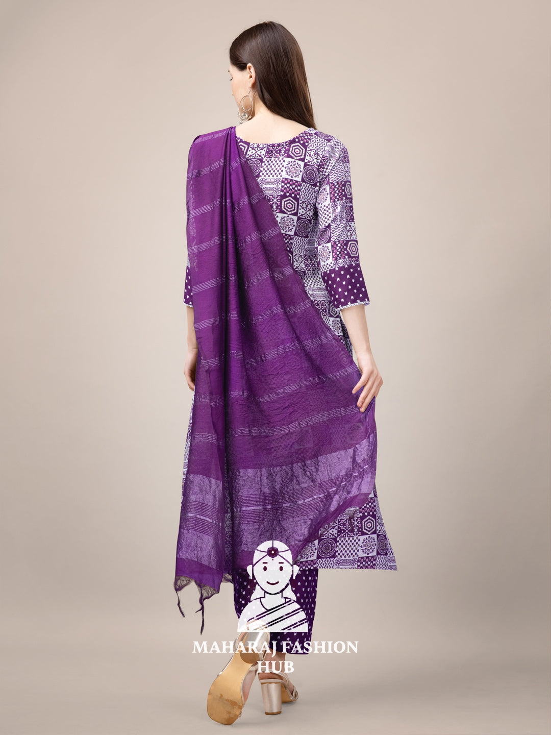 Maharaj Fashion Hub Women's Elegant Kurti Pant Dupatta Set