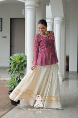 Navratri - Festive Lehenga Set – Bandhani Print Kutchi Work Top with Gota Patti Skirt 👑🌺